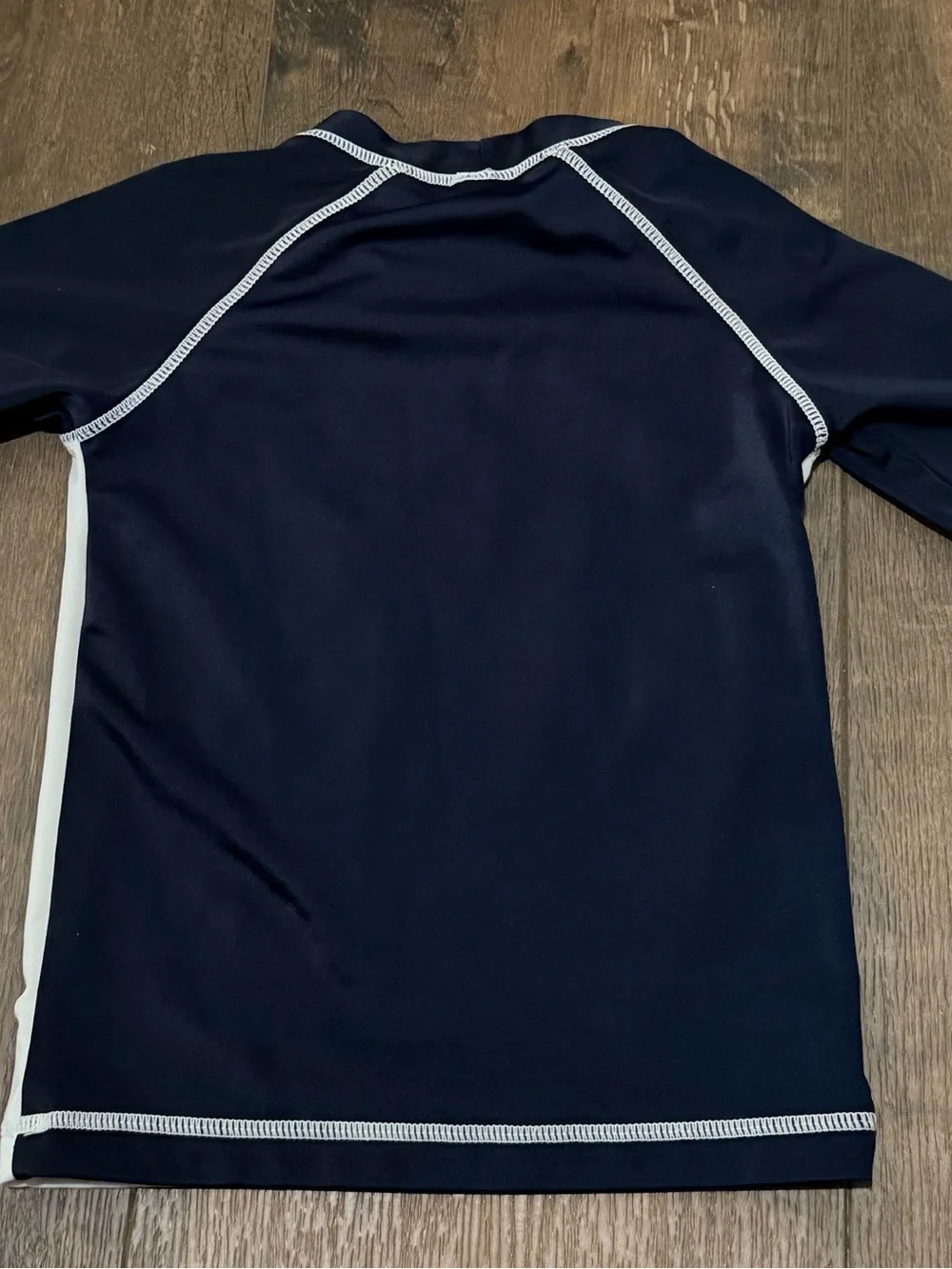 Gymboree White and Navy Kids Rash Guard with Red Lobster Graphic